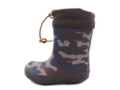 Bisgaard winter rubber boot army wool lining